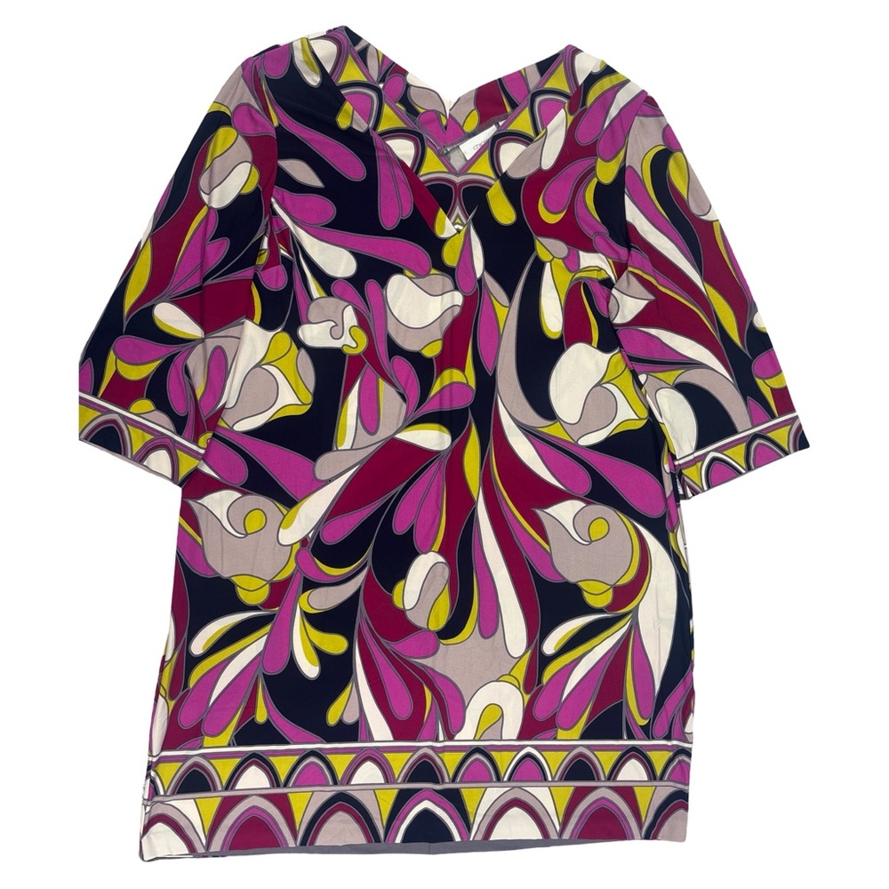 Chico's Purple Sheath Resort Dress with Bateau Neckline